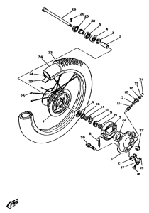 DT80 Переднее колесо