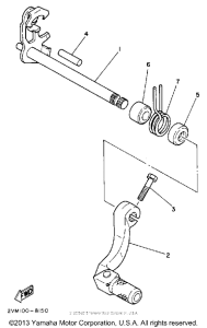 YZ250U Вал переключения