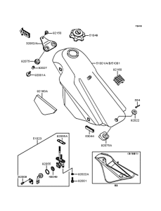 KDX125 Топливный бак