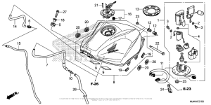 CBR500R (ABS) Fuel Tank + Fuel Pump