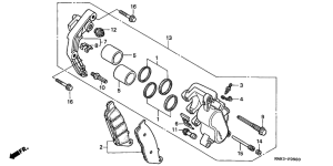 VT1100C2 Передний суппорт