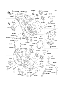 KX125 Картер двигателя