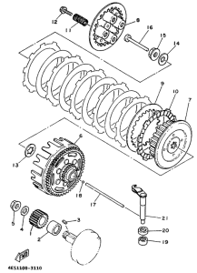 YZ80F Сцепление