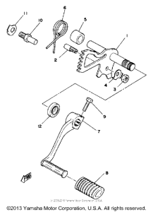 XS1100LG Shift shaft pedal