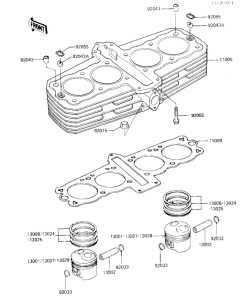 KZ1100 Cylinder / pistons