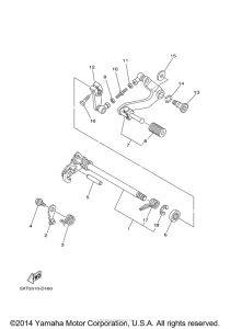 XT250DC Вал переключения