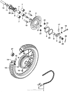 CB360 Переднее колесо