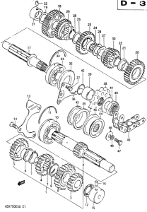 GSX750 Трансмиссия