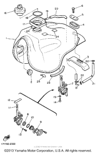 XJ650LK Топливный бак