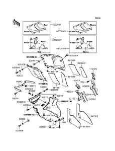 ZX400 Обтекатель нижний