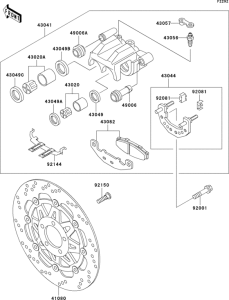 EX250 Передний тормоз