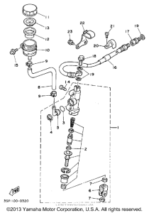 YZ125D1 Задний торм цилиндр