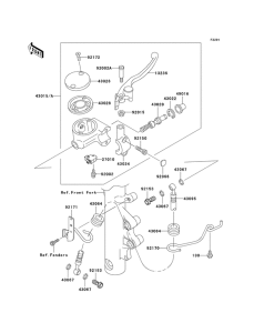 VN800 Передний тормозной цилиндр