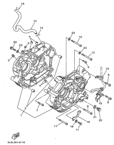 XV250S Картер двигателя