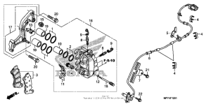 VT1300CR (ABS) Front brake caliper (abs)