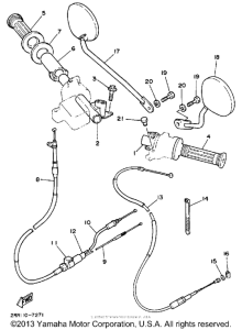 YSR50B Руль -тросы