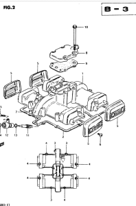 GSX250 Крышка головки цилиндров