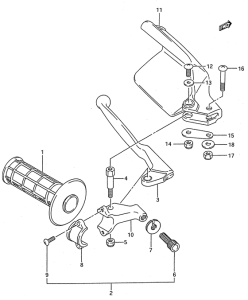 RMX250 Left knuckle cover