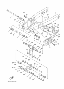 YZ85LW Задний рычаг и подвеска