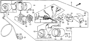 CB550 Спидометр + тахометр