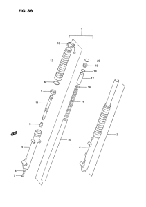 TS185 Вилка передней оси