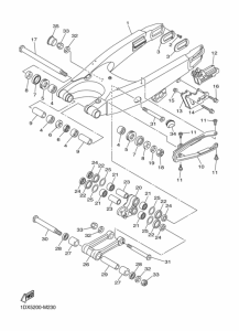 WR450F Задний рычаг и подвеска