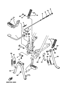 SR125 Support & repose pied