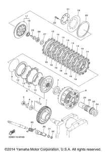 XVS1300CT Сцепление