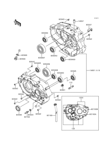 KLX300R Картер двигателя