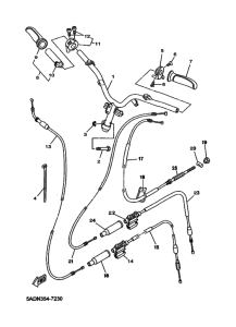 YN50R Рулевой рычаг кабель