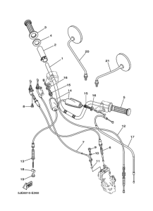 YB-1 Рулевой рычаг и кабель