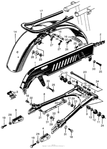 CL72 Swingarm + rear fender