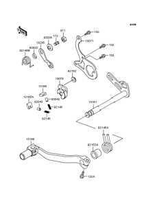KX125 Механизм переключения передач