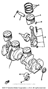 XJ750RH Crankshaft-piston