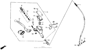CR80R Передний главный тормозной цилиндр