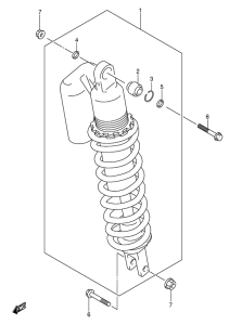 DR-Z400 Задние амортизаторы