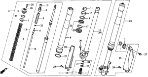 CR250R Передняя вилка