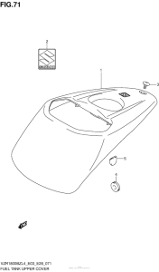 VZR1800BZ Fuel Tank Upper Cover