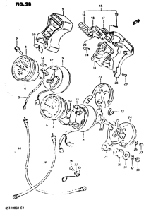 GS1100 Спидометр-тахометр