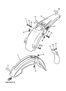 YZ125 YZ125M Крыло
