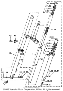 SRX250TC Передняя вилка