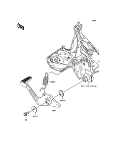 KLE650 Педаль тормоза