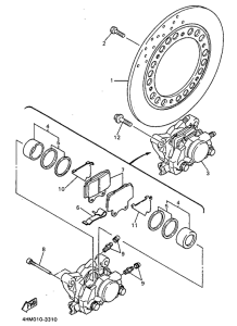 FZS600 Hinterrad-bremssatel