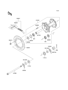  Задняя ступица колеса