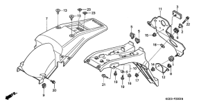 XR250R Заднее крыло