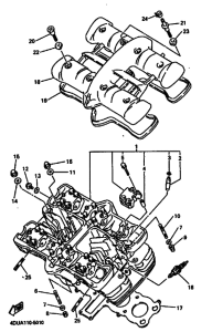 XJ600S XJ600SG Головка цилиндров