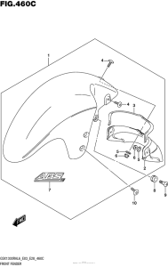 GSX1300R (ABS) Front Fender (Gsx1300Ral6 E33)