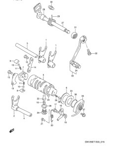 GN125 Переключение передач