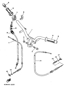 XC125 Steering handle. cable