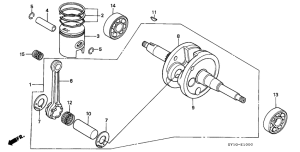 SA50 Crankshaft / piston